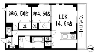 エフティー西宮北口B棟の物件間取画像